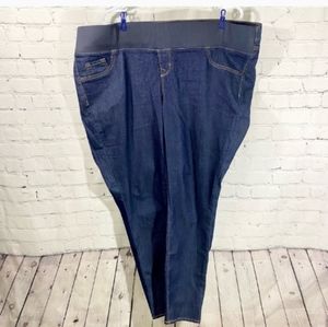 Old Navy Super Skinny Mid Rise Med Wash Jeggings 18 Long